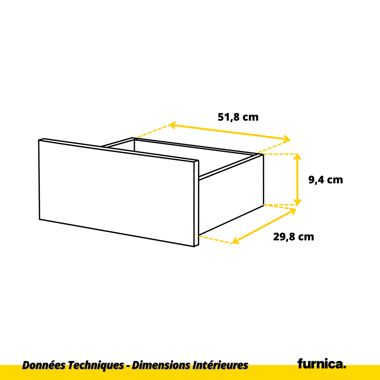 GABRIEL - Commode 12 Tiroirs (8+4) - H92cm L180cm P33cm (Blanc / Noir Brillant)