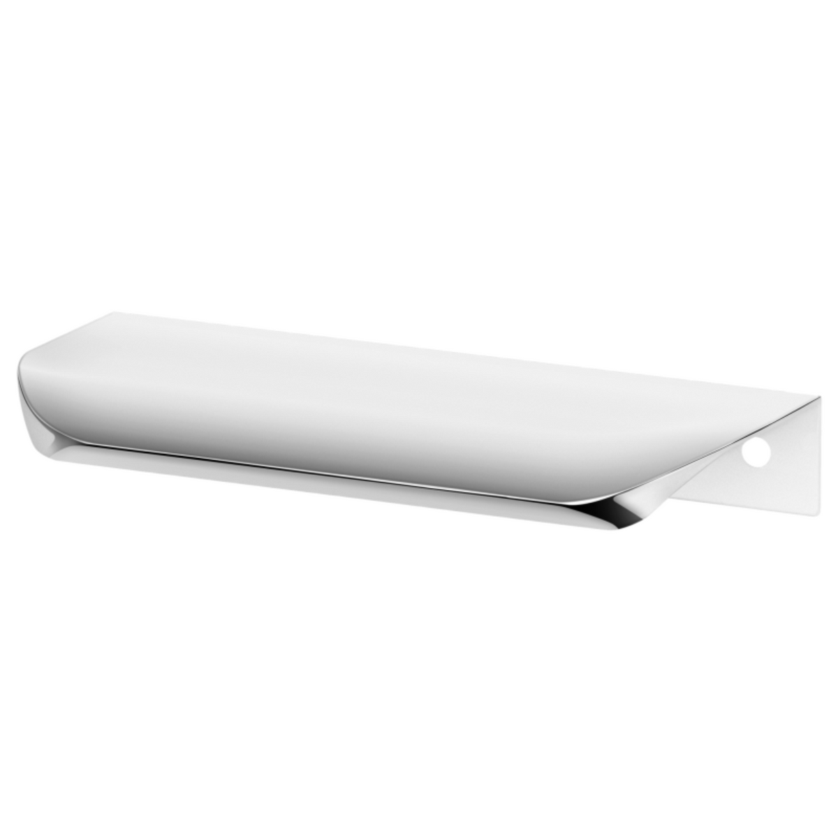 Poignée profilée ronde 256mm (Longueur totale 276mm) - Électropoli