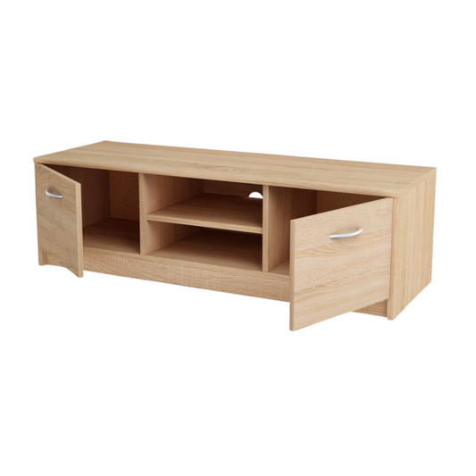 GRACE - Meuble TV avec 2 Portes et 1 Étagère - Chêne Sonoma H36cm L120cm P41cm