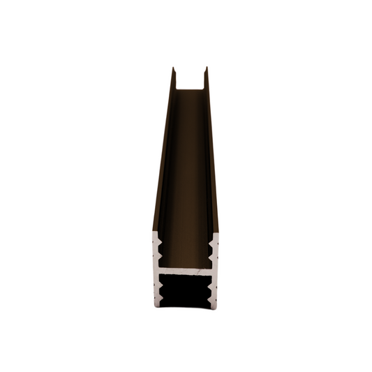 Barre de Connexion en H 10mm Profil Horizontal en Aluminium 560cm - Cognac Anodisé