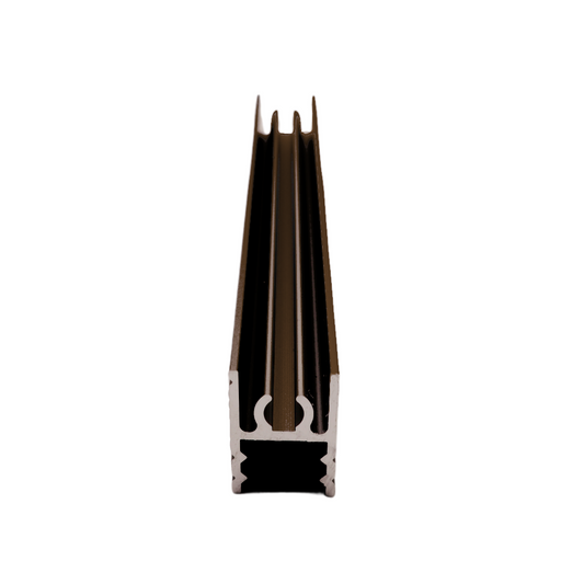 10mm Top Profil Horizontal en Aluminium 560cm - Cognac Anodisé