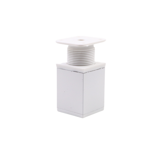 Pied de meuble carré réglable 40x40mm - 60mm - Blanc