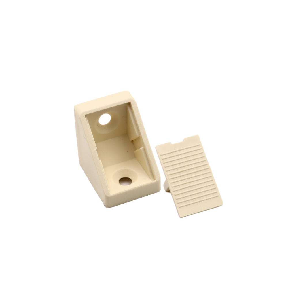 Équerre d'angle plastique avec couvercle séparé