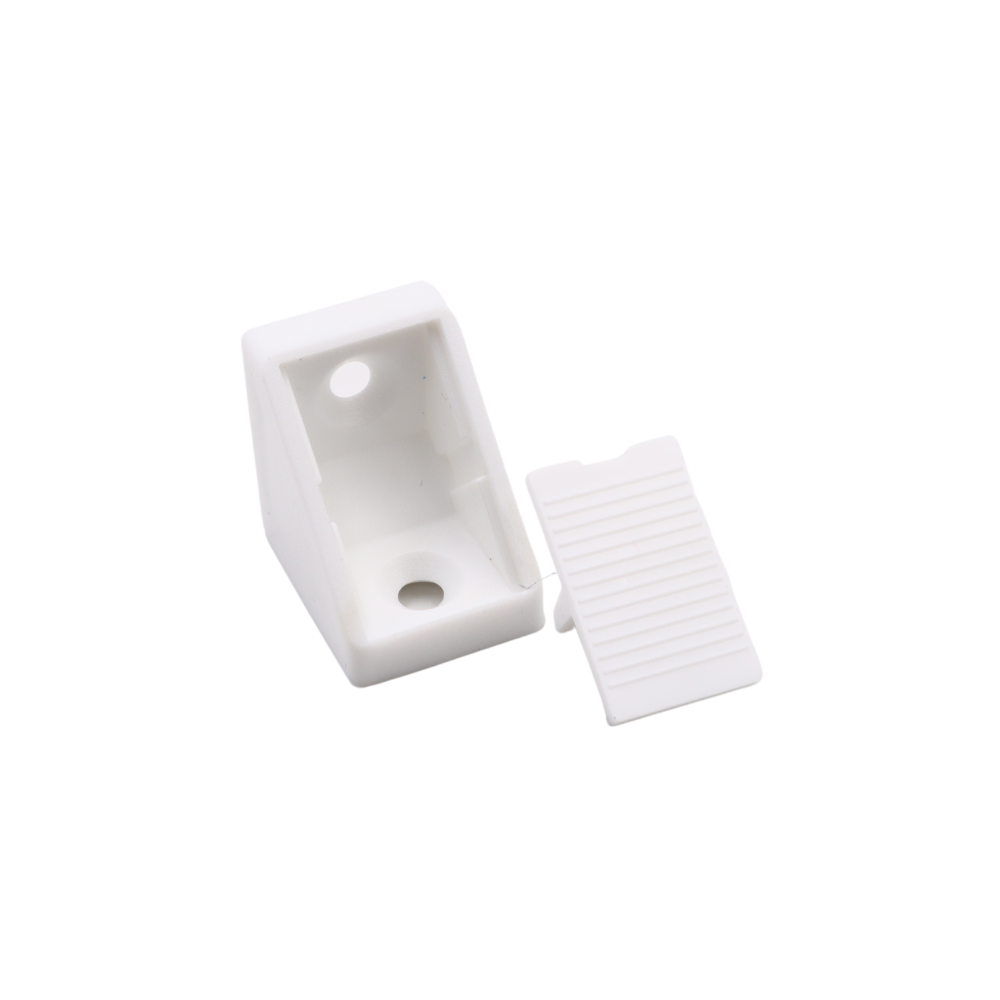 Équerre d'angle plastique avec couvercle séparé – Blanc – Furnica