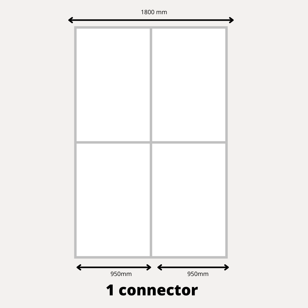 2x Portes d'armoire coulissantes - H: jusqu'à 2750mm L: 1800mm - MFC
