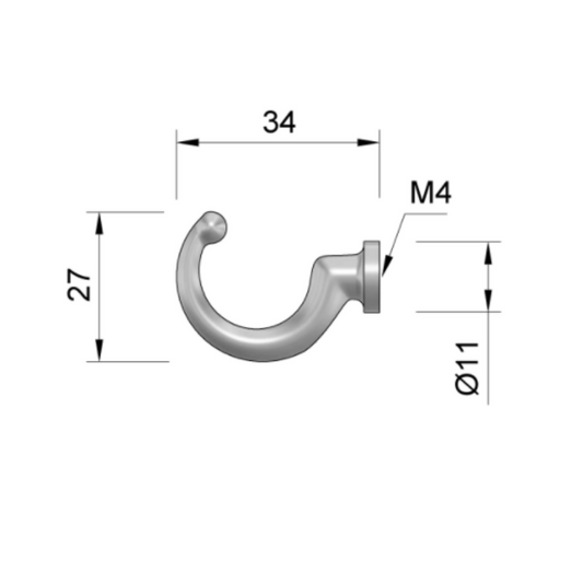 Crochet de suspension simple - Blanc