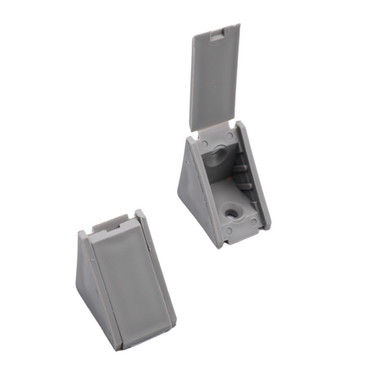 Équerre d'angle plastique - Gris 100 pièces
