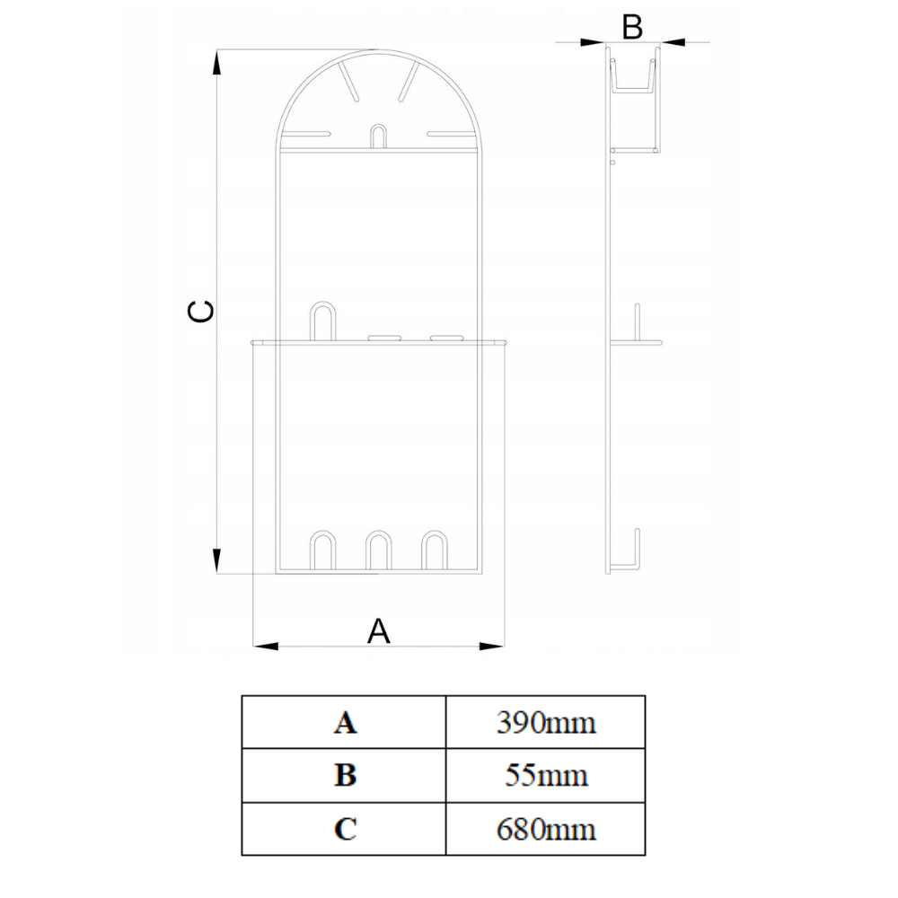 Porte-tuyau d'aspirateur en argent - Grand - Chrome