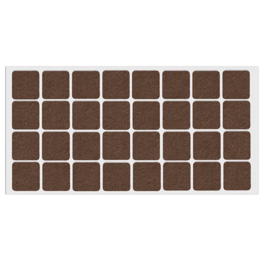 Patin feutre auto-adhésif 25x25mm - Marron NTP Marron