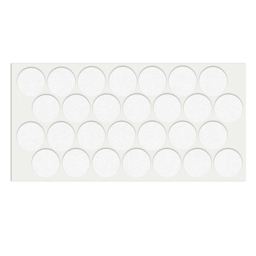 Patin feutre auto-adhésif 28mm - Blanc NTP Blanc