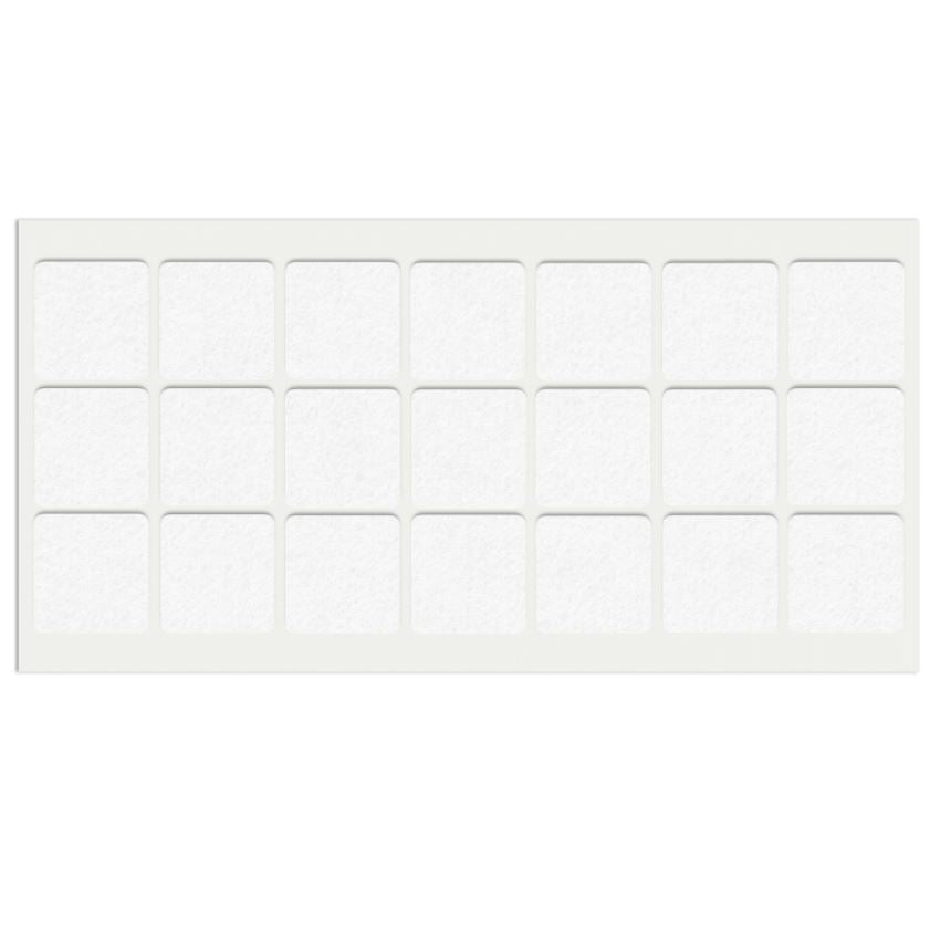 Patin feutre auto-adhésif 30x30mm - Blanc NTP Blanc