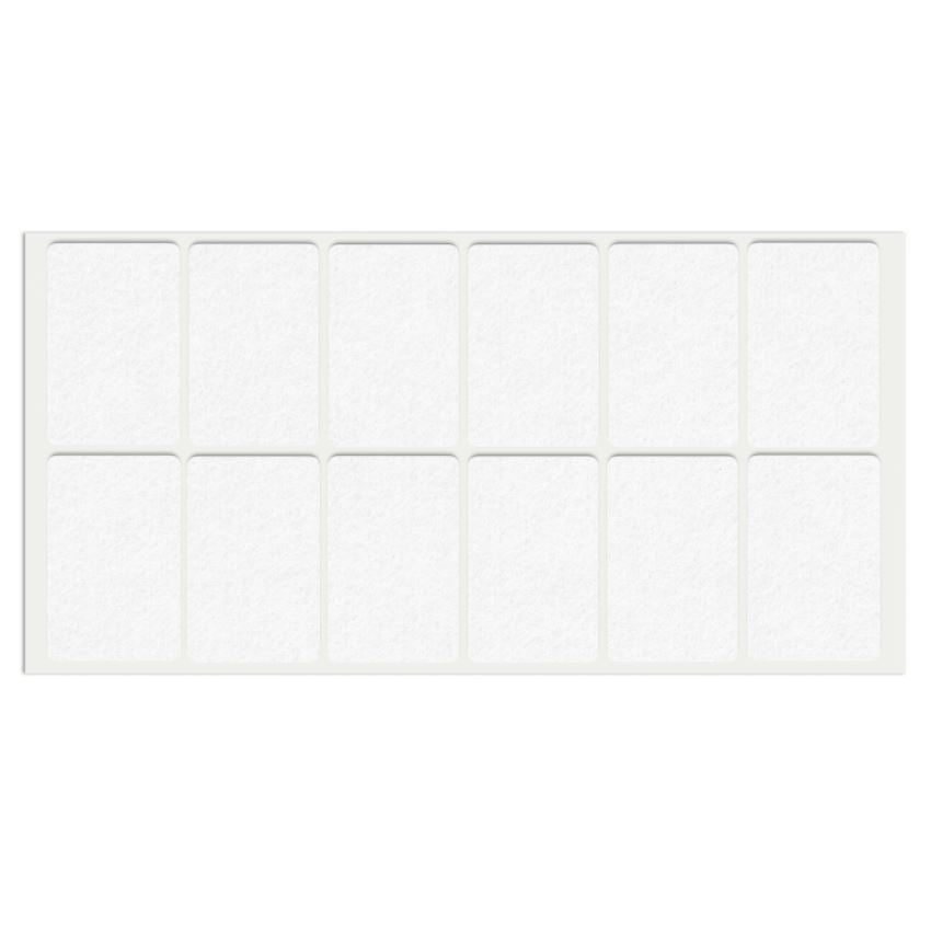 Patin feutre auto-adhésif 35x55mm - Blanc NTP Blanc