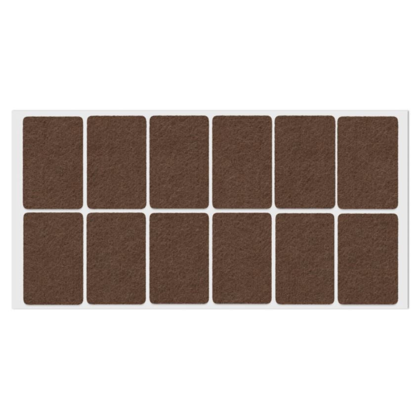 Patin feutre auto-adhésif 35x55mm - Marron NTP Marron