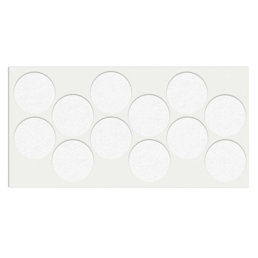 Patin feutre auto-adhésif 40mm - Blanc NTP Blanc