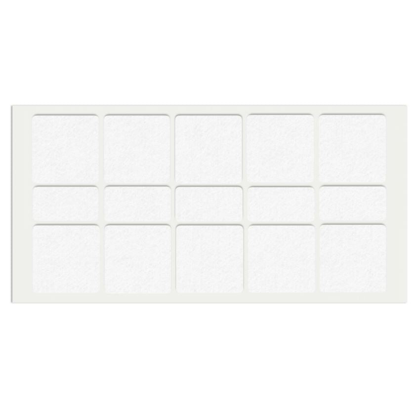 Patin feutre auto-adhésif 40x40mm - Blanc NTP Blanc