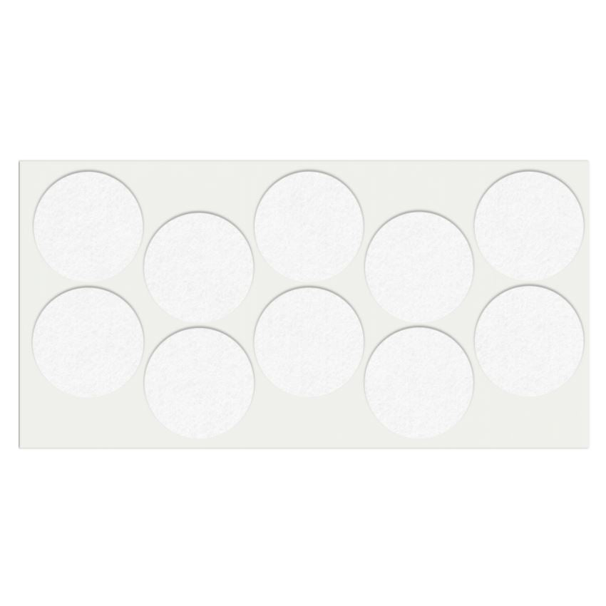 Patin feutre auto-adhésif 45mm - Blanc NTP Blanc