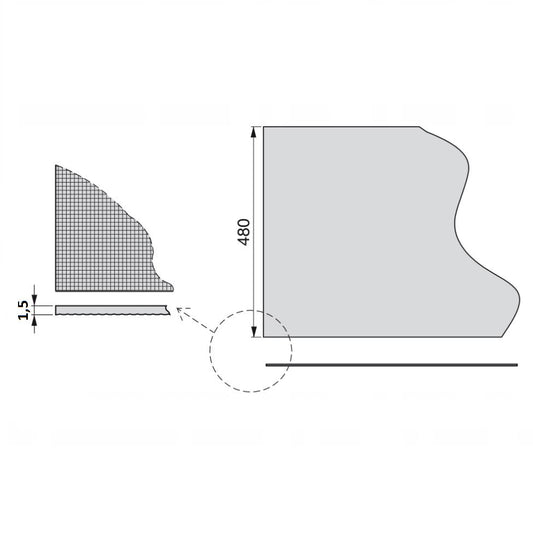 Tapis antidérapant pour tiroirs - Gris - Damier - 1RM Furnica
