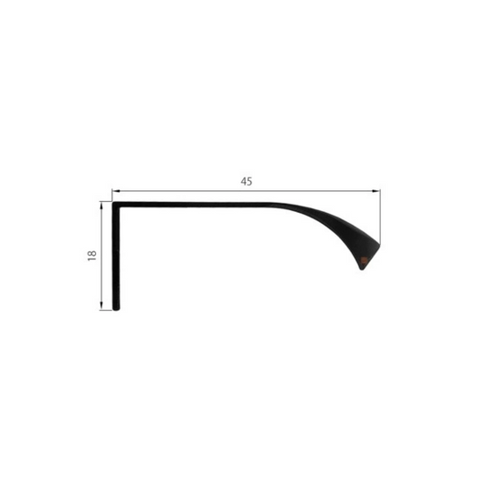 Poignée profilée UFO Edge 128mm (Longueurs totales 148mm) - Noir Mat