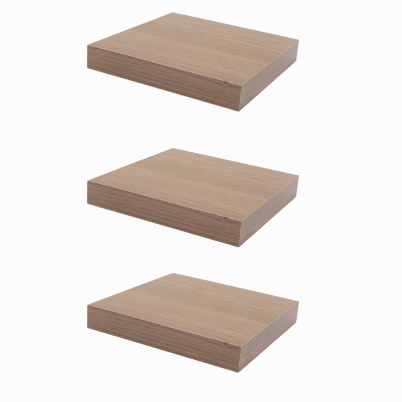 Étagère murale invisible lot de 3 - Chêne noueux - 23,5cm