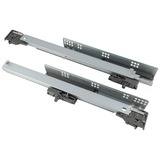 Ensemble de glissières dissimulée à ouverture par poussée (gauche et droite), extension complète 270mm – Furnica
