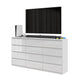 GABRIEL - Commode 12 Tiroirs (8+4) - H92cm L180cm P33cm (Blanc Brillant)