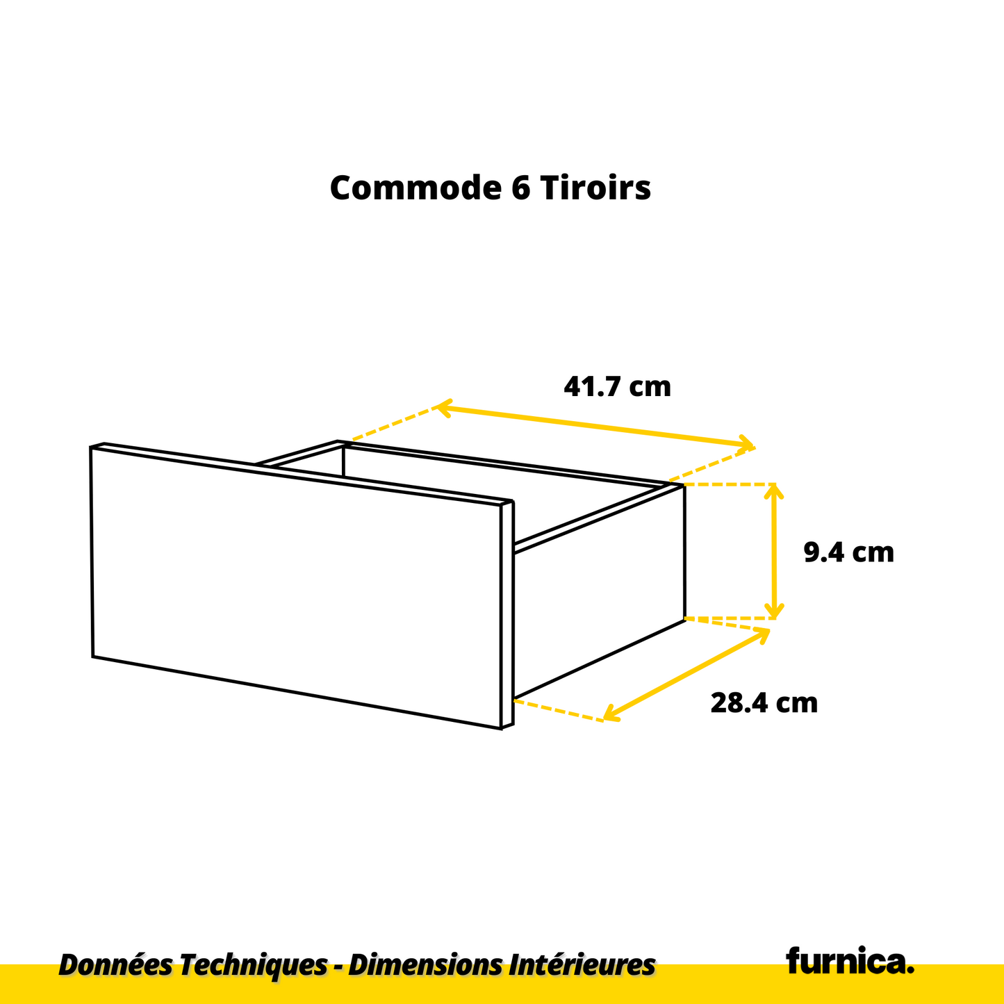 GABRIEL - Commode 14 Tiroirs (4+6+4) - H92cm L220cm P33cm (Blanc / Chêne Wotan)