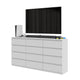 GABRIEL - Commode 12 Tiroirs (8+4) - H92cm L180cm P33cm (Blanc)