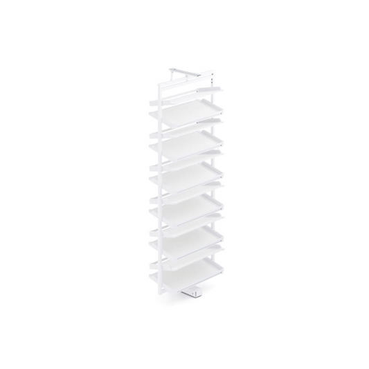 Panier à chaussures rotatif (12 étagères) - Blanc