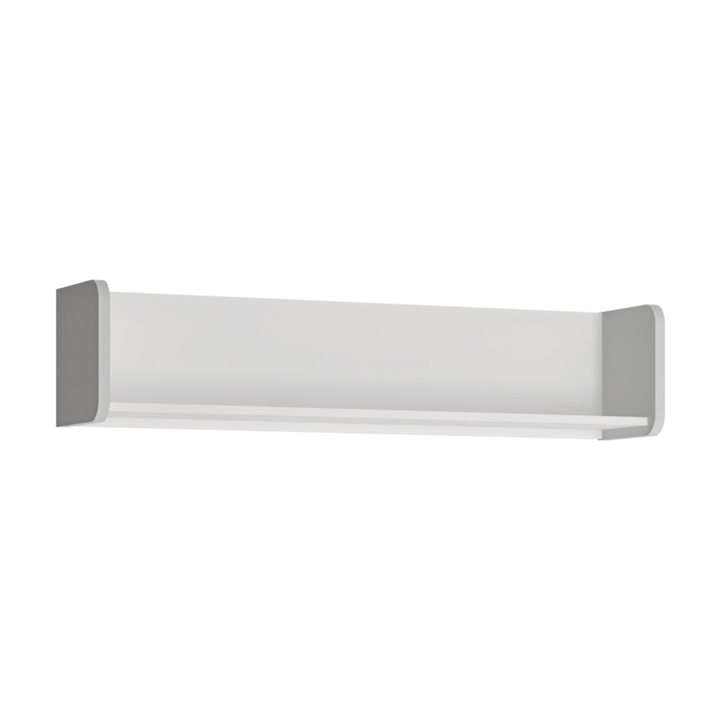 ALBI - Ensemble de Meubles de Chambre pour Jeunes - Blanc Matt / Gris Froid Brillant