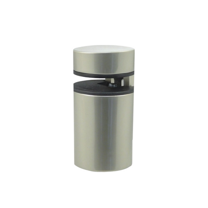 Support étagère verre et panneau cylindrique - Chrome mat