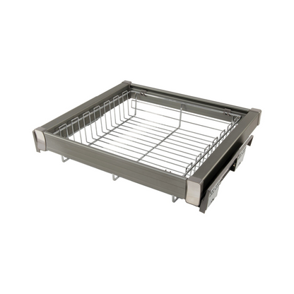 Panier de rangement coulissant pour caisson de 80 cm Soft-Close - Chrome (4) – Furnica