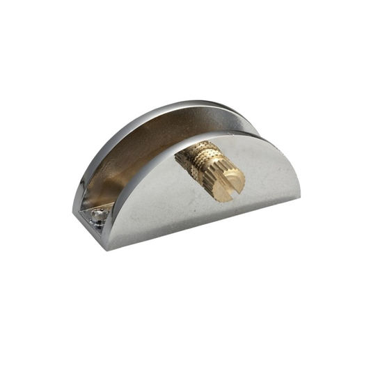 Support étagère en verre demi-rond III - Satiné - 54x22mm