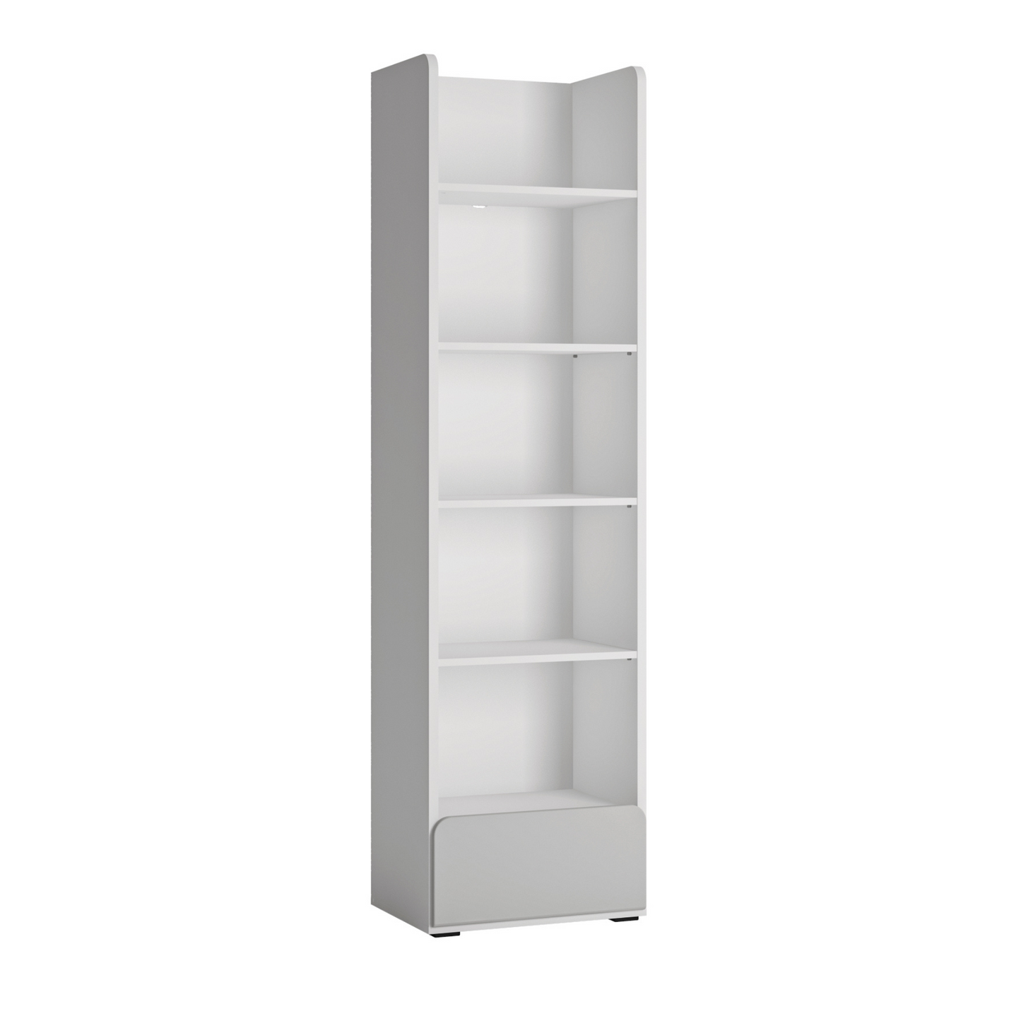 ALBI III - Ensemble de Meubles de Chambre pour Jeunes - Blanc Matt / Gris Froid Brillant