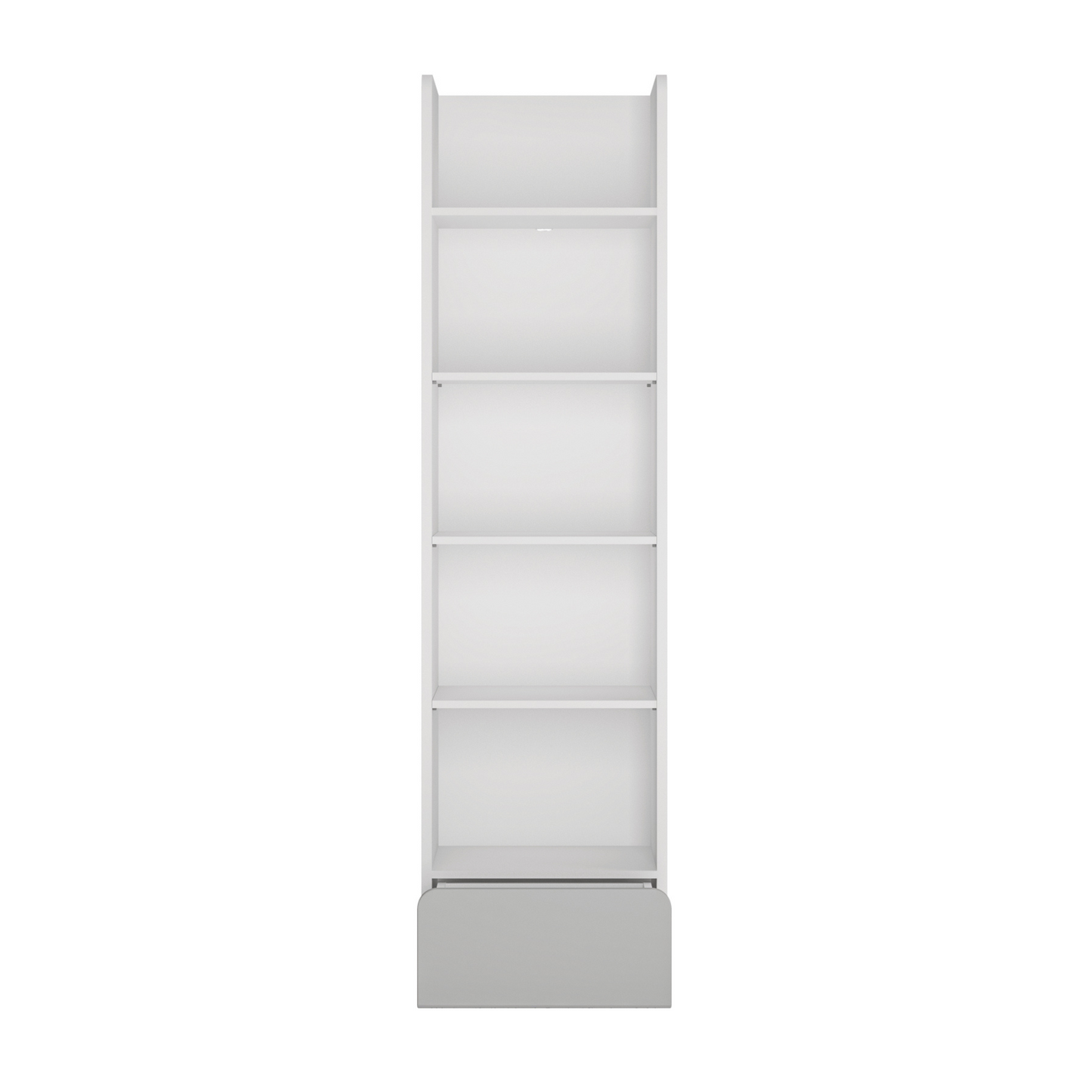 ALBI III - Ensemble de Meubles de Chambre pour Jeunes - Blanc Matt / Gris Froid Brillant