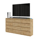 GABRIEL - Commode 12 Tiroirs (8+4) - H92cm L180cm P33cm (Chêne Wotan)