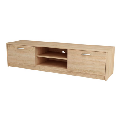 JANE - Meuble TV avec 2 Portes et 1 Étagère - Chêne Sonoma H36cm L160cm P41cm
