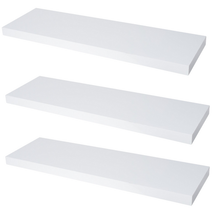 Étagère murale invisible 800mm lot de 3 - Blanc mat