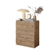 GABRIEL - Commode / Table de Chevet - 3 Tiroirs –  Chêne Wotan – H72cm L60cm P33cm