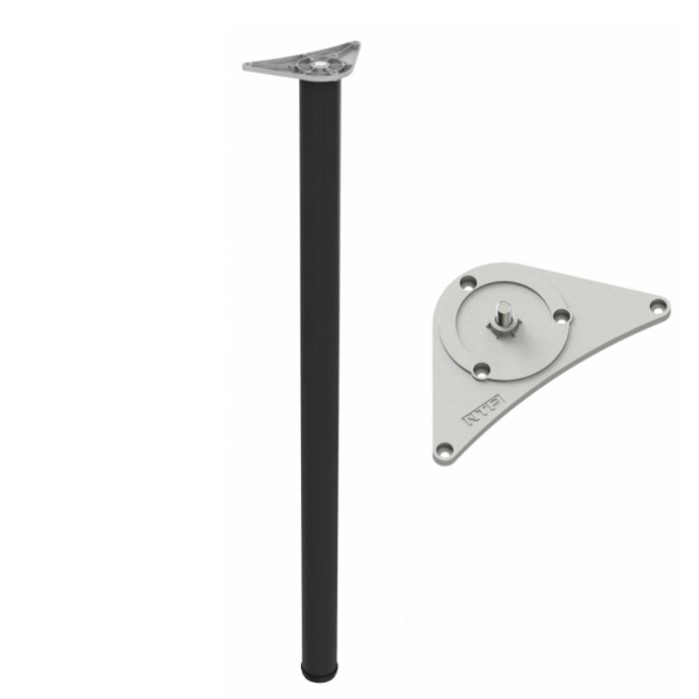 Pied de meuble réglable 1100mm, plaque de montage ZnAl - Noir – Furnica