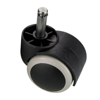 Roulette pivotante en caoutchouc pour meuble avec tige de fixation 10 mm Ø50 mm