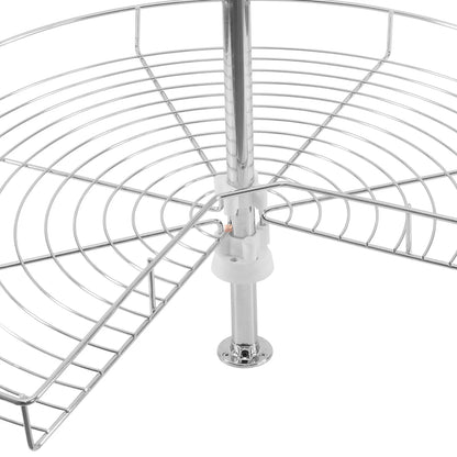 Carrousel de rangement  d'angle 3/4 pour placard de cuisine système - 690mm - Chrome