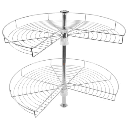 Carrousel de rangement d'angle 3/4 pour placard de cuisine système - 600mm - Chrome
