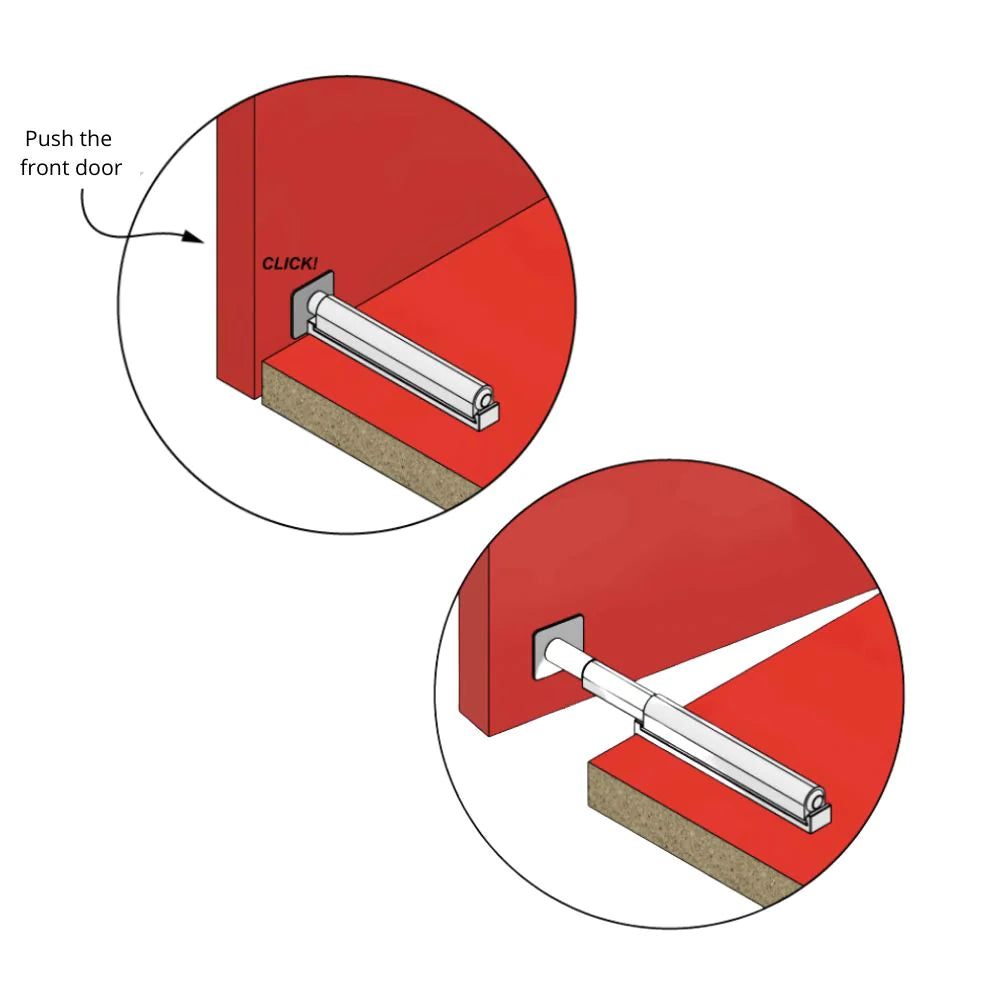 Push to Open latch - Charnières sans ressort - avec embout magnétique