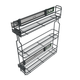 Rangement coulissant de 20 cm à fermeture latérale silencieuse  - 3 paniers - Anthracite