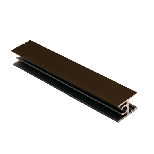 10mm Top Profil Horizontal en Aluminium 560cm - Cognac Anodisé