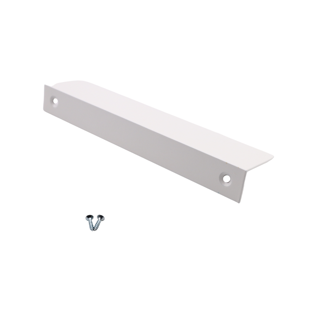 Poignée profilée rond Edge 128mm (Longueurs totales 148mm) - Blanc