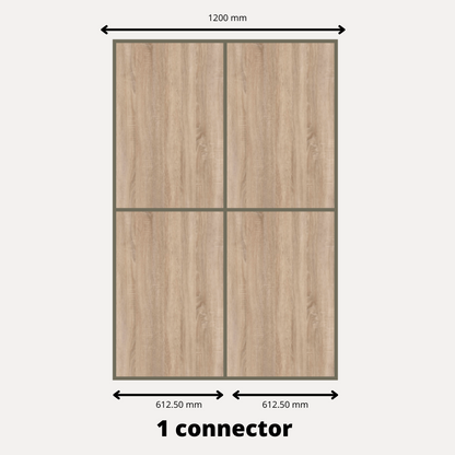 2x Portes d'armoire coulissantes - H: jusqu'à 2750mm L: 1200mm - MFC