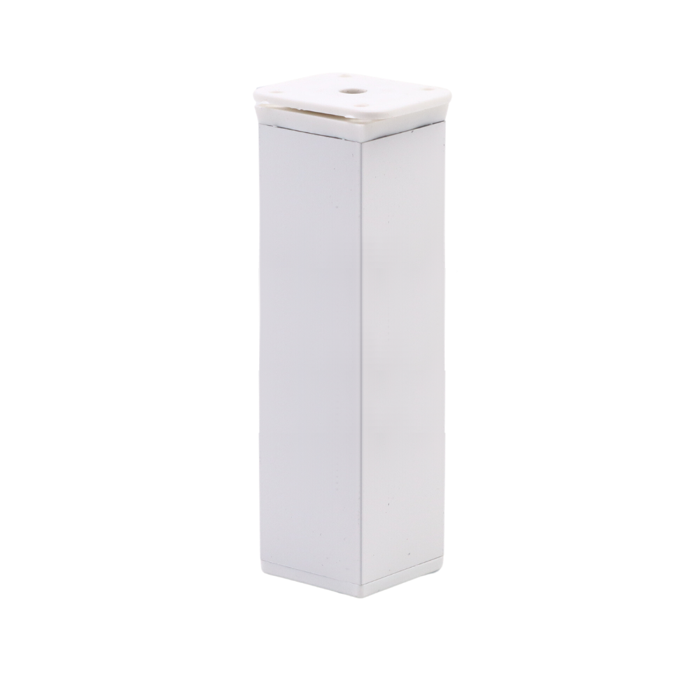 Pied de meuble carré réglable 40x40mm - 150mm - Blanc