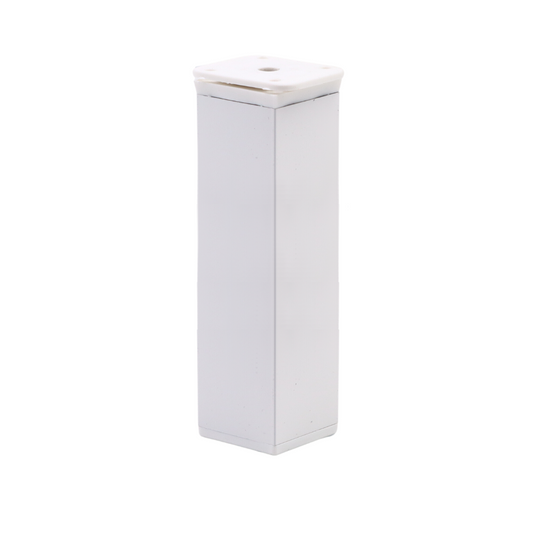 Pied de meuble carré réglable 40x40mm - 150mm - Blanc