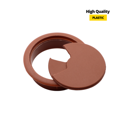 Passe-câble en plastique 60mm - Marron